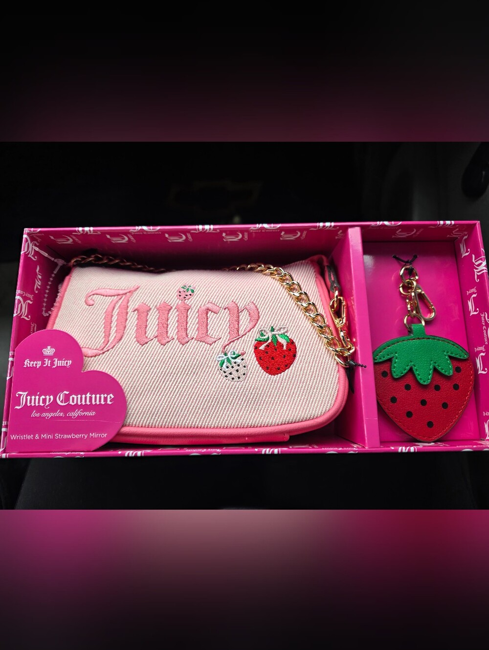 Juicy Couture Pink Strawberry Wristlet